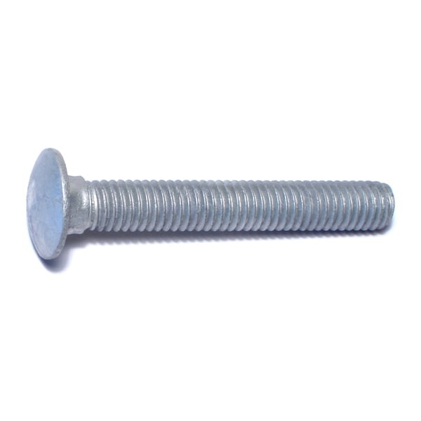 Midwest Fastener Carriage Bolt, Square Neck, 16 (Coarse), 2-1/2 in L, Steel, Hot Dipped Galvanized, 50 PK 05504 - main